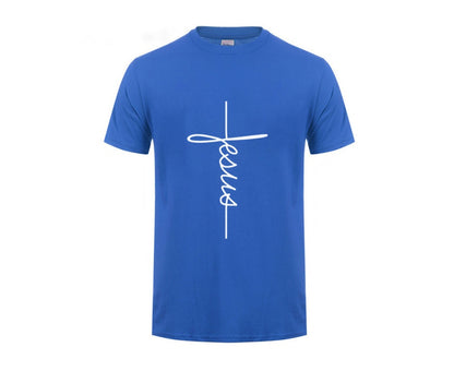 Jesus Cross T-shirts Men, Women, Europe, English, Digital Letters, Street Short Sleeve, Alien, WISH Amazon