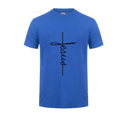 Jesus Cross T-shirts Men, Women, Europe, English, Digital Letters, Street Short Sleeve, Alien, WISH Amazon