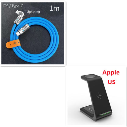 3 In 1 Fast Charging Station Wireless Charger Stand Wireless Quick Charge Dock For Phone Holder