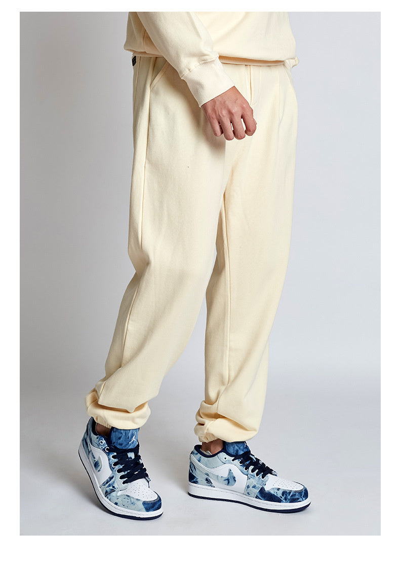 Men's Draping Terry Knit Close Up Casual Loose Sweatpants