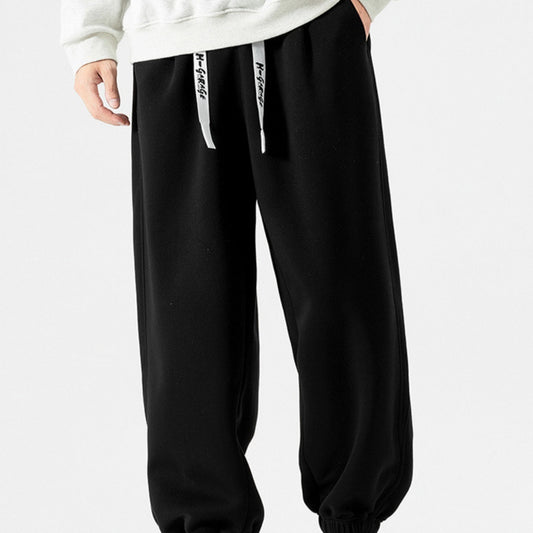 Japanese Style Ankle-tied Sweatpants Men's Thin Loose Leisure Sports Long Pants Men